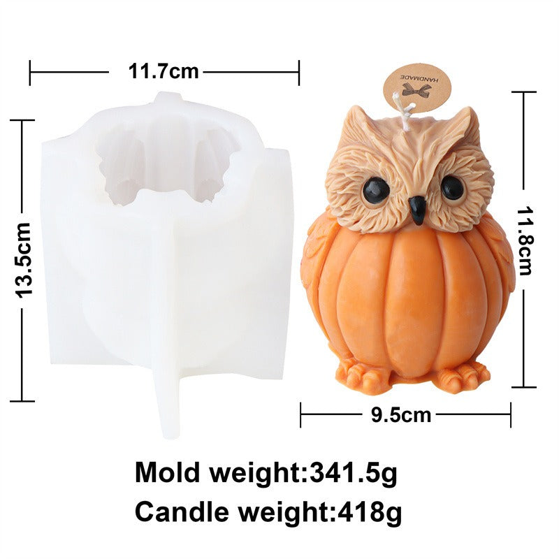 Halloween Pumpkin Ghost Silicone Candle Animal Scented Plaster Resin