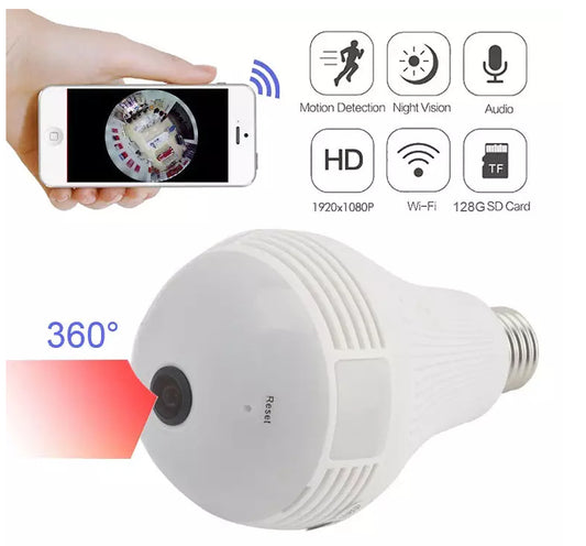 Light Bulb Camera 360 Degree wifi Wireless Night Vision HD Intelligent Intercom