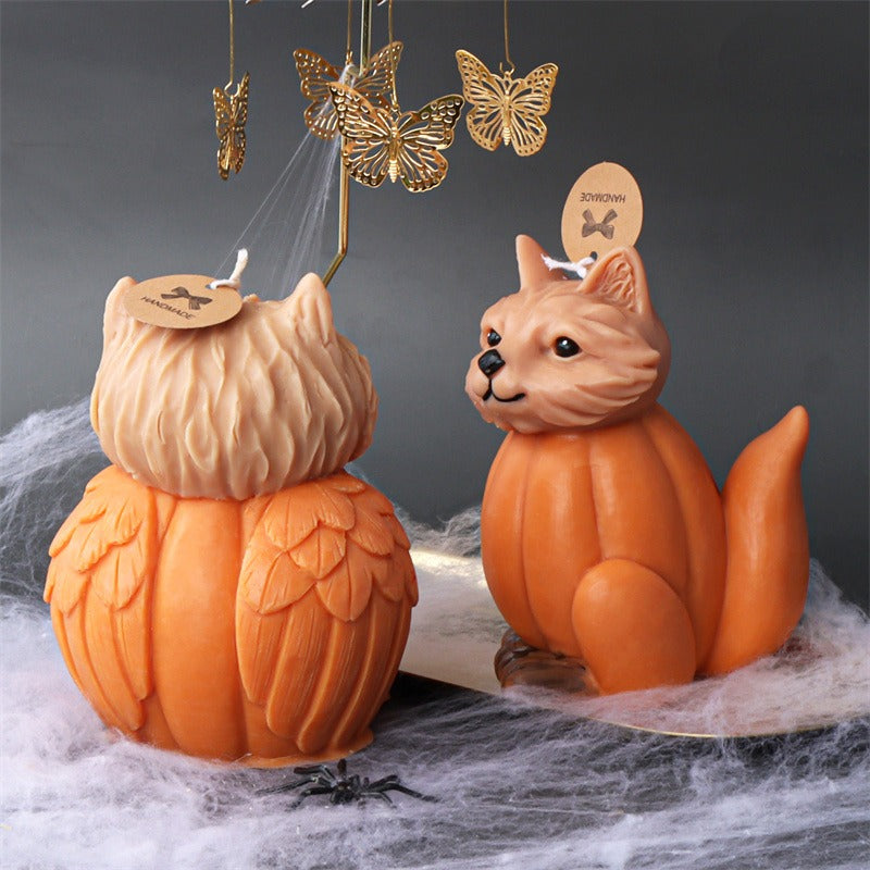 Halloween Pumpkin Ghost Silicone Candle Animal Scented Plaster Resin