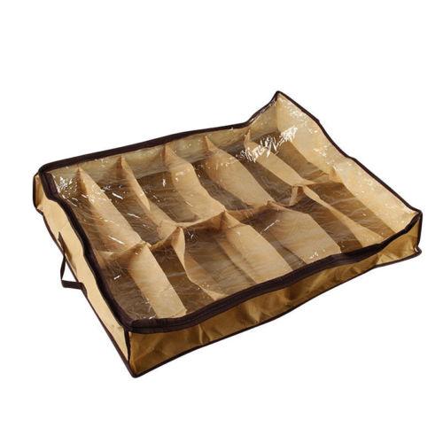 Shoe Organizers 12 Cells Under bed Bag