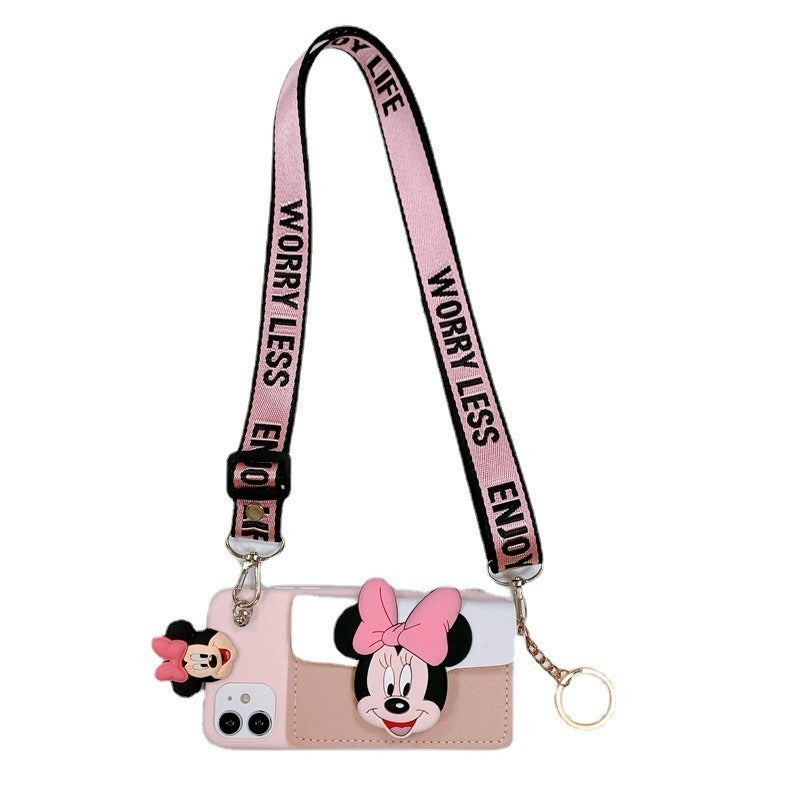 iphone13 Mickey and Minnie card coin purse cartoon