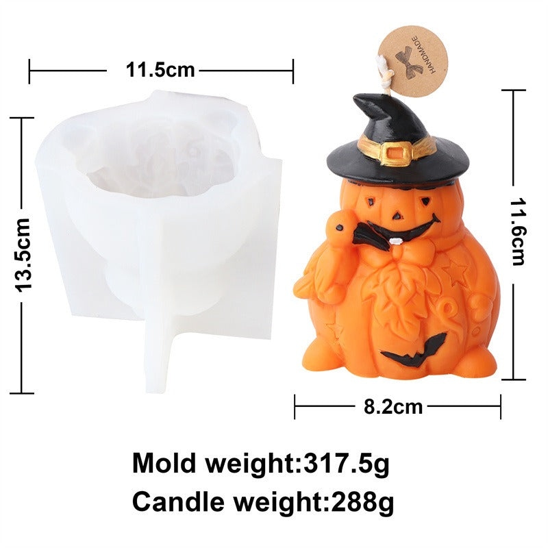 Halloween Pumpkin Ghost Silicone Candle Animal Scented Plaster Resin