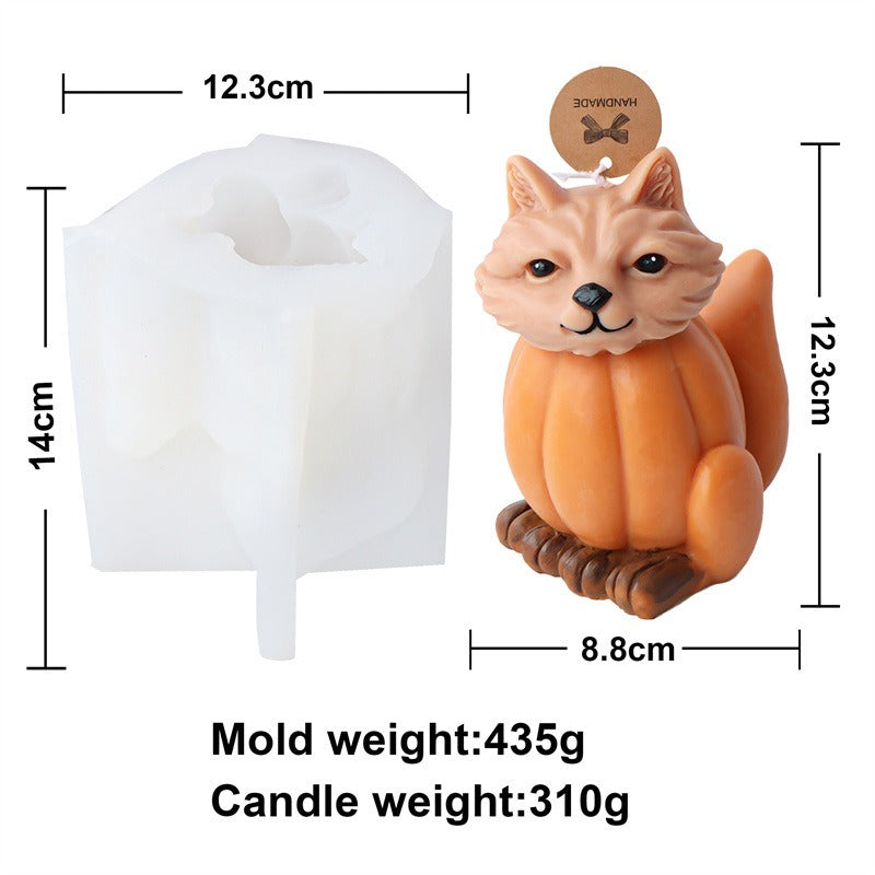 Halloween Pumpkin Ghost Silicone Candle Animal Scented Plaster Resin