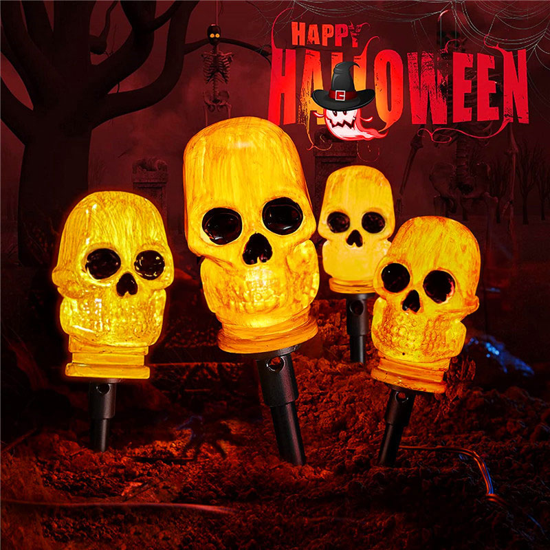 Halloween Floor Insertion Lamp Skeleton Head