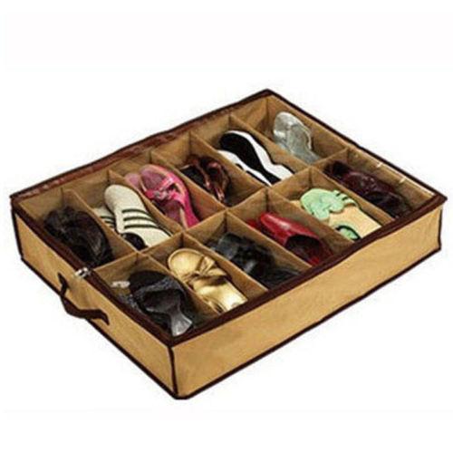 Shoe Organizers 12 Cells Under bed Bag