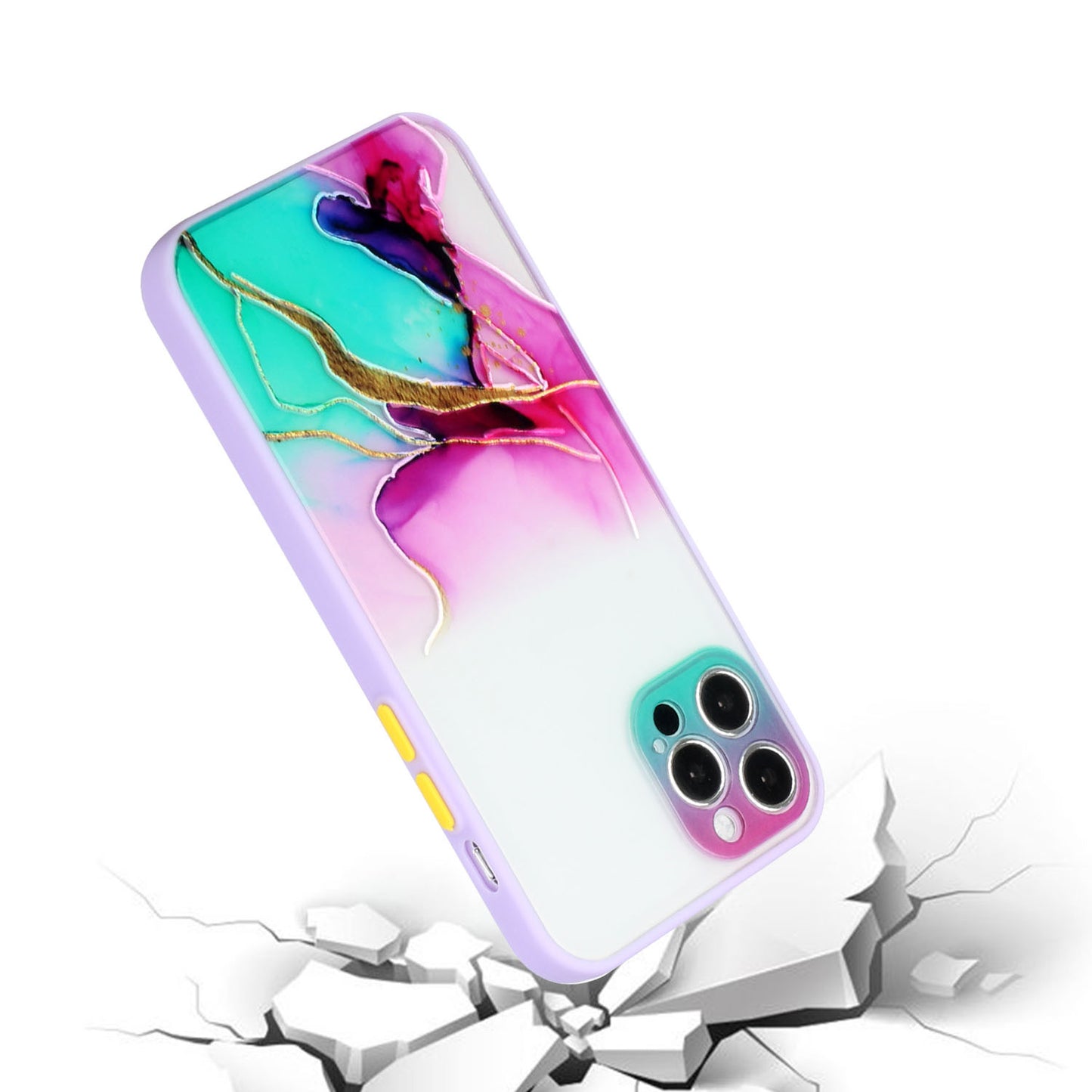 Marble Phone Case for IP13Promax/12 Skin-Feeling Watercolor Varnish Apple Protective Case