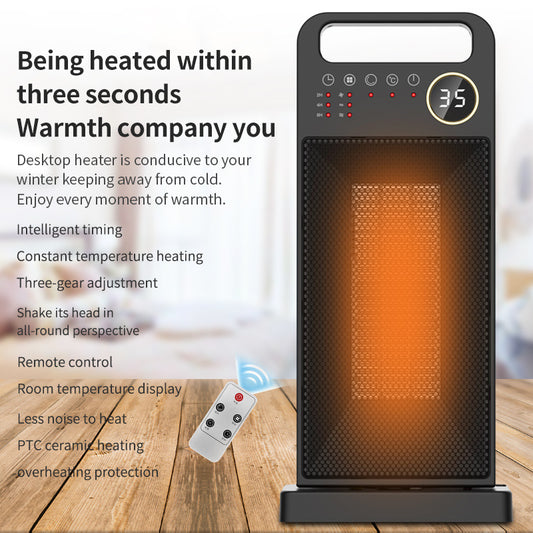 PTC Remote Control Electric Heater Touch Screen Vertical 120 Degree